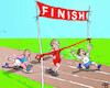 Cartoon: Who is here first. (small) by Back tagged laufen,rennen,jogging,wettlauf,lauf,laufsportathletik,sport,leichtathletik,rekord