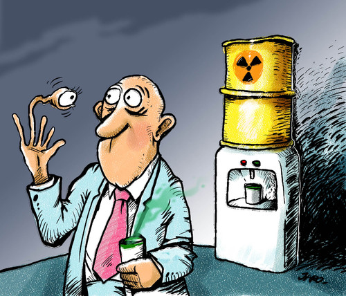 Cartoon: Nuclear Waste (medium) by JARO tagged nuclear,waste,radioactive,pollution,atomic