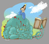 Cartoon: DRAGON and PRINCESS (small) by JARO tagged dragon princess books