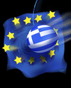 Cartoon: impact (small) by JARO tagged european union crisis greece collapse