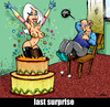 Cartoon: last surprise (small) by JARO tagged surprise striptease death