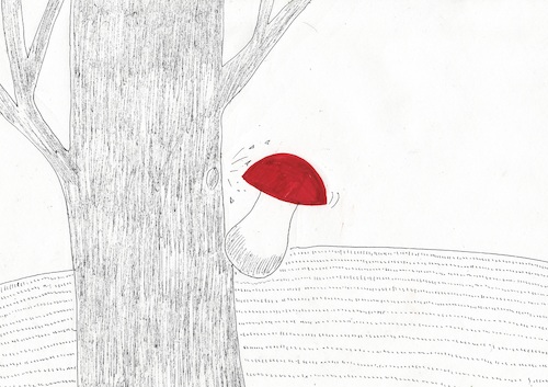 Cartoon: no title (medium) by chakhirov tagged mushroom,woodpecker
