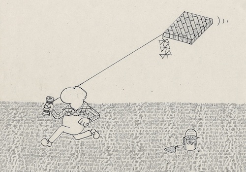Cartoon: no title (medium) by chakhirov tagged kite
