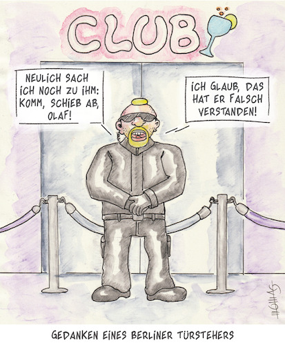 Cartoon: Der Türsteher (medium) by Thomas Novotny tagged asylum,immigration,abschiebung,spd,regierung,government,türsteher,bouncer,berlin,migration,migrationspolitik,club,exclusive,exklusiv,gatekeeper,asyl,deportation,recht,law