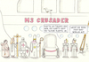 Cartoon: MS Crusader (small) by Thomas Novotny tagged kreuzfahrt,kreuzfahrer,crusade,kreuzzug,kreuzfahrtschiff,tourismus,religion,tourism,cruise,ship,crusader,holy,land,heiliges,kreuz,cross,pilgrim,pilger,kreuzritter,kardinal,mönch,monk,möwe,seagull,jesus,urlaub,vacation,holidays,massentourismus,meer,sea