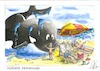 Cartoon: SUMMER FRIENDSHIP (small) by FRITZ TASSER tagged summer