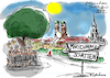 Cartoon: Sommer in München (small) by Karel Kodlos Hohl tagged sommer,münchen,heiß,schatten