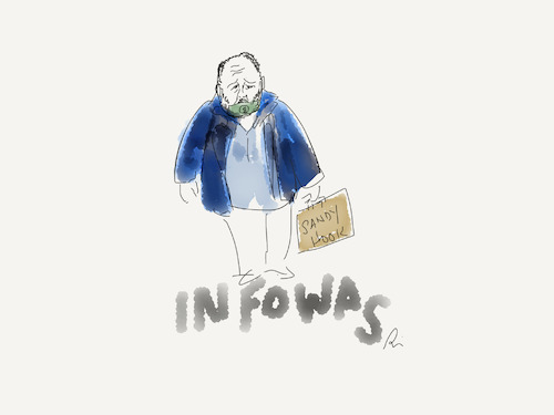 Cartoon: Alex Jones is Quiet Now (medium) by Regina Doi tagged alex,jones,infowars,conspiracies,talk,shows,sandy,hook,lawsuit