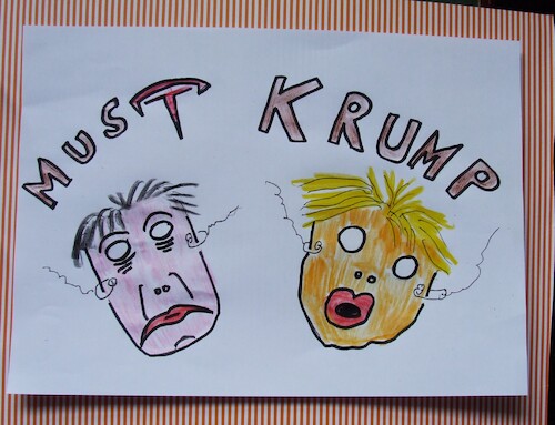 Cartoon: krump must love and hate (medium) by skätschup tagged not,much,longer,and,all,this,will,be,gone,forgotten