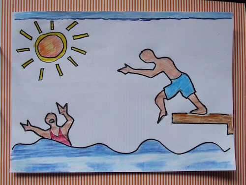 Cartoon: SCHWIMMEN LERNEN FREUDE HABEN (medium) by skätschup tagged schwimmem,leben,freude,und,spass,wellenbad,ellwangen,zuffenhausen,naturheilverein