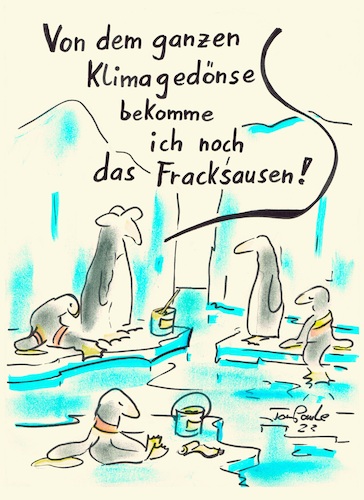 Cartoon: Fracksausen (medium) by TomPauLeser tagged klima,klimaschutz,pinguine,seelöwen,eis,eisscholle,eisberg,packeis,antarktis,arktis,ozean,kleber,klimakleber,klimaschützer,seehund