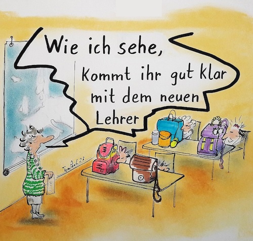 Cartoon: Lehrermangel (medium) by TomPauLeser tagged lehrermangel,schule,schüler,lehrerin,lehrer,europa,europakarte,tornister,schulranzen