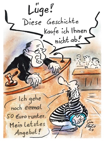 Cartoon: Letztes Gebot (medium) by TomPauLeser tagged lüge,justiz,richter,bieten,humorbild,witzbild,witzzeichnung,cartoon,handschellen,verhaftung,gebot,gefangener,zeuge,strafverteigiger,strafverfahren,strafe,verhör,angeklagter,gericht,jury,geschworene,anklage,staatsanwalt,verfahren,gescichte,lügengeschichte,märchen,märchenstunde,abkaufen,abkauf,verkauf,story,anwalt