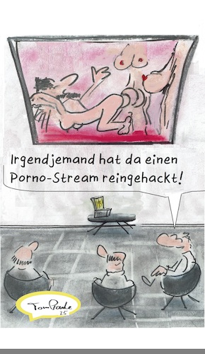 Cartoon: Neulich im Wartezimmer (medium) by TomPauLeser tagged wartezimmer,praxistv,tv,screen,hacken