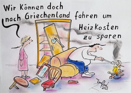 Cartoon: Nicht nachmachen! (medium) by TomPauLeser tagged heizkosten,kosten,teuer,öl,gas,strom,energiekosten,feuer,feuerschale,wurst,grillen,stockbrot,marshmellows,trümmer,trümmerhaufen,axt,kaputt,möbel,tisch,couch,schrank