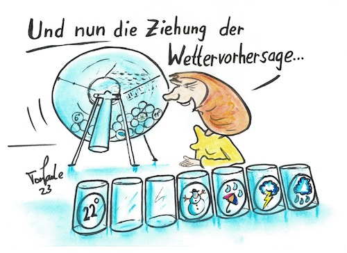 Cartoon: Wettervorhersage (medium) by TomPauLeser tagged wettervorhersage,lotto,lottozahlen,wetterstudio,studio,fernsehstudio,wetter,regen,schnee,schneemann,regenschirm,lottoziehungsgerät,moderatorin,ansagerin,wettermoderatorin