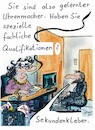 Cartoon: Beim Jobcenter (small) by TomPauLeser tagged jobcenter,arbeitsamt,uhrmacher,sekundenkleber,sekunde,kleber,amt,arbeitsuchend,arbeitslos,papier,papierkram