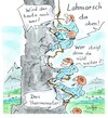 Cartoon: Bergsteigergruppe (small) by TomPauLeser tagged berge,bergsteiger,bergsteigergruppe,truppe,bergtruppe,bergnot,klettern,steigen,stiege,thermometer,barometer,wettermessinstrument,landschaft,seil,haken,helm,schutzhelm,fluß,lahmarsch,lahm,heute,rucksack