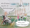 Cartoon: Dehnübungen bei Lehrermangel (small) by TomPauLeser tagged dehnübungen,lehrermangel,übung,sport,sportunterricht,turnhalle,sporthalle,fitness,sportlehrer