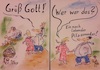 Cartoon: Grüß Gott (small) by TomPauLeser tagged pilzsammler,wald,waldpilze,champignons,fliegenpilz,knollenblätterpilz,pfifferlinge,maronenpilz,schwammerl,pilzvergiftung,ungenießbar,genießbar,tödlich,pilzmyzel,myzel,mykose,hyphen,fasergeflecht,wanderung,gott,gottesgruß