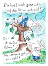 Cartoon: Immer Recht haben müssen (small) by TomPauLeser tagged auf,die,palme,gehen,gebracht,geklettert,plantane,blätter,recht,haben,rechthaberisch,streit,eskalation,baum,hochklettern,raufklettern