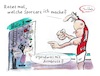 Cartoon: In der Kletterhalle (small) by TomPauLeser tagged sporthalle,bizeps,trizeps,armbrust,armbrustschießen,brust,kletterpark,kletterhalle,powerlifting,muskeln,muskelarme,workout,pimpen,pumpen,armpumpen