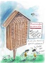 Cartoon: Insektenhotel (small) by TomPauLeser tagged insektenhotel,solo,solitärinsekten,solitäre,vermieten,vermietung,wohnung,vermieter,provision,provisionsfrei,endemit,endemisch,kosmopolit,biene,bienen,solotärbiene,abgegrenzt,abgrenzung,isoliert,asiatische,hornisse,ausländer,ausländisch