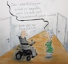 Cartoon: Lehrermangel (small) by TomPauLeser tagged lehrermangel,paragleiten,paragliding,flur,schule,kollegium,lehrerkollegium,frage,turnen,turnunterricht,sportunterricht,rollstuhl,elektrorollstuhl