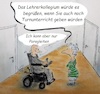 Cartoon: Lehrermangel (small) by TomPauLeser tagged lehrermangel,paragleiten,paragliding,flur,schule,kollegium,lehrerkollegium,frage,turnen,turnunterricht,sportunterricht,rollstuhl,elektrorollstuhl