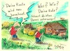 Cartoon: Neu berechnet (small) by TomPauLeser tagged tour,navi,planer,planung,plan,route,rute,porno,pornografie,wanderung,alm,strohballen,stroh,strohrollen,heuballen,heurolle,unterwegs,kuh,kühe,kuhglocke,wiese,gras