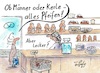 Cartoon: Pfeifenkerle (small) by TomPauLeser tagged pfeifenkerle,weckmann,puhmann,stutenkerl,stutenteig,dambedei,grättimaa,grittibänz,hefekerl,klausenmann,krampus,gebildbrot,hefeteig,bäckerei,backstube,semmeln,brötchen,brot,schrippen,bäckereifachverkäuferin