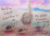 Cartoon: Sattelittenschleuder Start up (small) by TomPauLeser tagged sattelittenschleuder,satelitt,nasa,startup,schnecke,zentrifuge,weltall,orbit