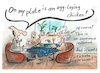 Cartoon: The golden egg ? (small) by TomPauLeser tagged the,golden,egg,chicken,food,dinner,experience,wine,plate,restaurant,event,style,oldschool,fantastic,grat,together,charming,greatfull,happening