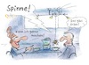 Cartoon: Von morgens bis abends (small) by TomPauLeser tagged spinne,spider,morgens,bis,abends,ärger,frühstück,teetrinken,schlapplachsachen,satire,ärgernisse,spinnereien,spinnen,sinnenfang,missverständmiss,beziehung,ehe,geschlechter,cartoons,satirecartoons