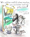 Cartoon: Weltreise (small) by TomPauLeser tagged weltreise,flugreise,schiffreise,bahnreise,friseurbesuch,frisör,friseur,barbier,kinder,hund,anzeigetafel,werbetafel,werbeschild