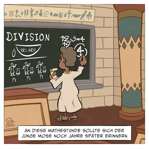 Cartoon: Moses (medium) by PetzDerBert tagged math2022