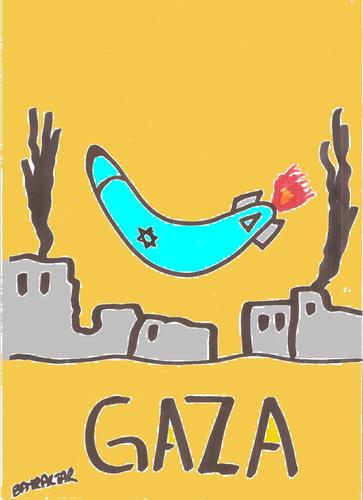 Cartoon: gaza (medium) by Seydi Ahmet BAYRAKTAR tagged gaza