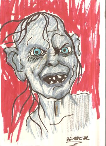 Cartoon: GOLLUM (medium) by Seydi Ahmet BAYRAKTAR tagged gollum