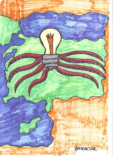 Cartoon: octopus wrapped turkey power (medium) by Seydi Ahmet BAYRAKTAR tagged octopus,wrapped,turkey,power