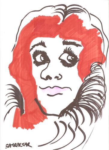 Cartoon: red (medium) by Seydi Ahmet BAYRAKTAR tagged red