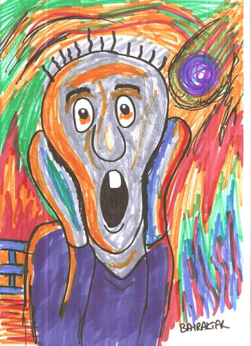 Cartoon: SCREAM (medium) by Seydi Ahmet BAYRAKTAR tagged scream