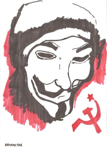 Cartoon: V For Vandetta (medium) by Seydi Ahmet BAYRAKTAR tagged for,vandetta