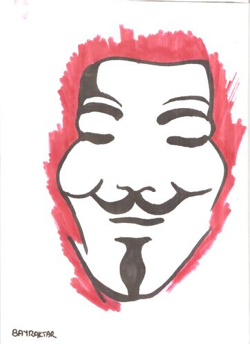 Cartoon: v for vendetta (medium) by Seydi Ahmet BAYRAKTAR tagged for,vendetta