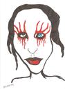 Cartoon: marilyn manson (small) by Seydi Ahmet BAYRAKTAR tagged marilyn,manson