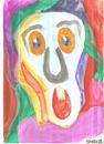 Cartoon: SCREAM (small) by Seydi Ahmet BAYRAKTAR tagged scream