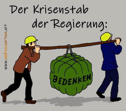 Cartoon: Bedenkenträger (medium) by andreascartoon tagged angst,zauderei,zaudern,ängstlich,zögern