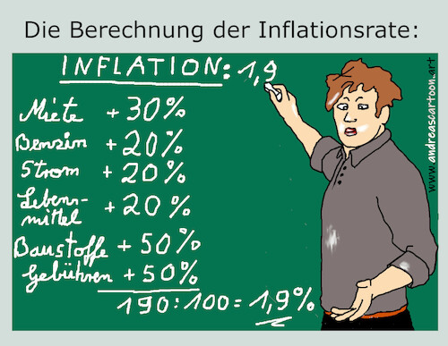 Cartoon: Inflation (medium) by andreascartoon tagged geld,teuer,teuerung,wert,mathe