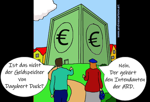 Cartoon: Intendanten (medium) by andreascartoon tagged ard,tv,fernsehen,klüngel,mißbrauch,korruption