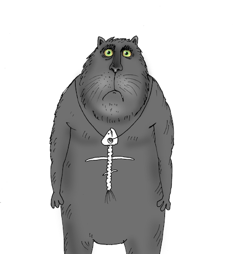 Cartoon: cat (medium) by Tarasenko  Valeri tagged cat,cross,faith,fish