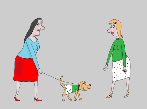 Cartoon: Fashion (medium) by Tarasenko  Valeri tagged fashion,place,dog,walk